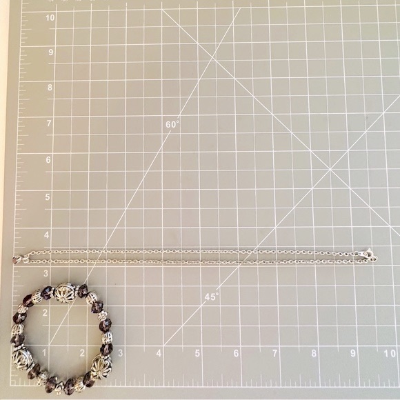 Vintage Amethyst crystal bracelet & Mystic Topaz necklace - Picture 9 of 10